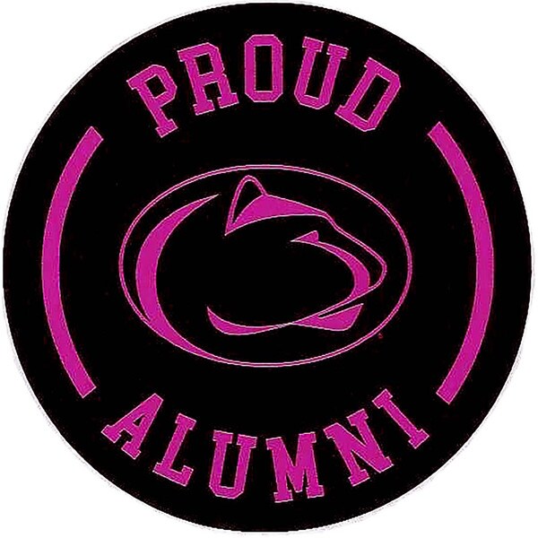 vinyl decal Proud Alumni Penn State Athletic Logo pink